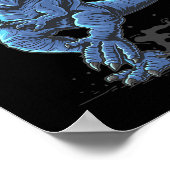 Poster Funny Trex Dinosaur Playing Sketll Player Lover  (Coin)