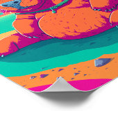 Poster Funny Tropical Cyberpunk Capybara Art (Coin)