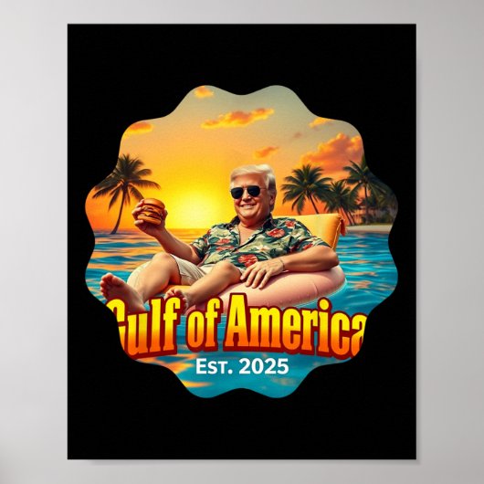 Poster Funny Trump Chemise Golfe Des États-Unis Amérique (Devant)