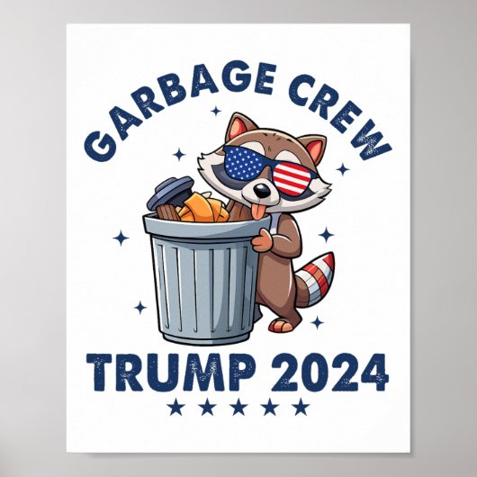Poster Funny Trump Garbyge Crew (Devant)