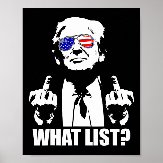 Poster Funny Trump What List 1  (Devant)