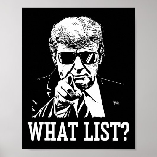 Poster Funny Trump What List 4  (Devant)