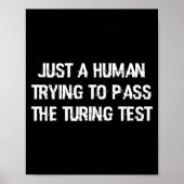 Poster Funny Turing Test Ai Geek Gift For Coder &amp; Ner (Devant)