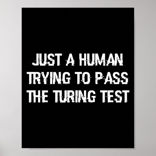 Poster Funny Turing Test Ai Geek Gift For Coder & Ner (Devant)