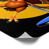 Poster Funny Turkey Dancing Apparel Dancing Pole Thanksgi (Coin)