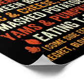 Poster Funny turkey gravy green beans pumpkin (Coin)