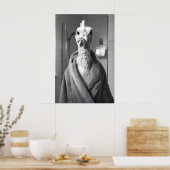 Poster Funny Turkey in Bathrobe Print, Rustic Farmhouse (Cuisine)