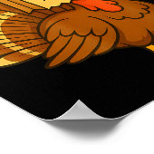 Poster Funny Turkey Meow Thanksgiving Fake Cat Meow Bruh  (Coin)