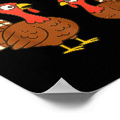 Poster Funny Turkey Thanksgiving Thankful For Vegetarians (Coin)