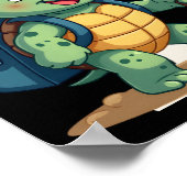 Poster Funny Turtle Hiking Graphic Camping Lover Adventur (Coin)