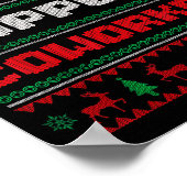 Poster Funny Ugly Christmas Sweater Emotional Suprt Cowor (Coin)