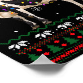 Poster Funny Ugly Xmas Sweater Dairy Cow Farmer Lights Ch (Coin)