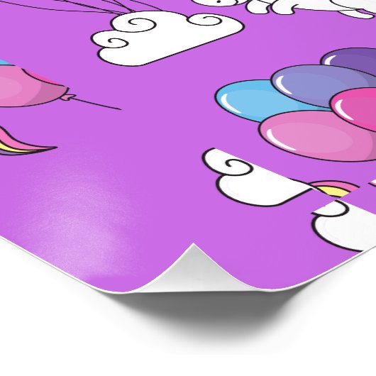 Poster Funny Unicorn Motif Magic Horse (Coin)