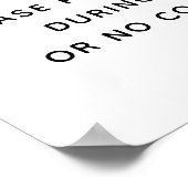 Poster Funny Unplugged Ceremony Sign for Mariage (Coin)