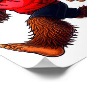 Poster Funny Valentines Day Bigfoot Heart Sungles Sasquat (Coin)