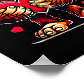 Poster Funny Valentines Day Bigfoot Heart Sungles Sasquat (Coin)