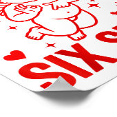 Poster Funny Valentine's Day Cud Says Six Seven Meme Girl (Coin)