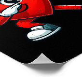 Poster Funny Valentines Day Dabbing Heart Lover Men Kids  (Coin)