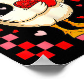 Poster Funny Valentines Day Duck Heart Valentine Cud Kids (Coin)