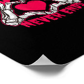 Poster Funny Valentines Day Skeleton Heart Mains (Coin)