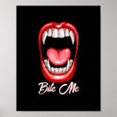 Poster Funny Vampire Bite Halloween (Devant)