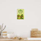 POSTER FUNNY VIEILLE MODE ST.PATRICK'S DAS CHATS AVEC LE  (Cuisine)