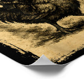 Poster Funny Vintage Raccoon Rooster Chicken Japanese Uki (Coin)