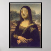 Poster Funny Visage Mona Lisa rire (Devant)