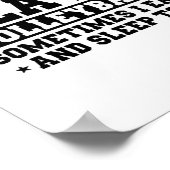 Poster Funny Volleyball Dire pour les joueurs de volley-b (Coin)