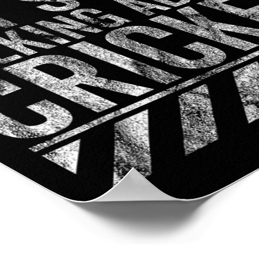 Poster Funny Warning Sign May Start Talking About Cricket (Coin)