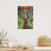 Poster Funny Wazzup avec Krista Orangutan (Cuisine)