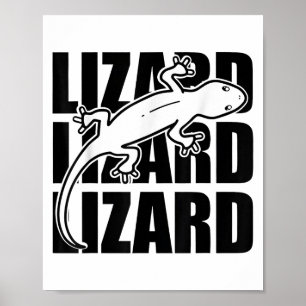 Poster Funny Weirdcore Lizard Lizard Mème Animal W