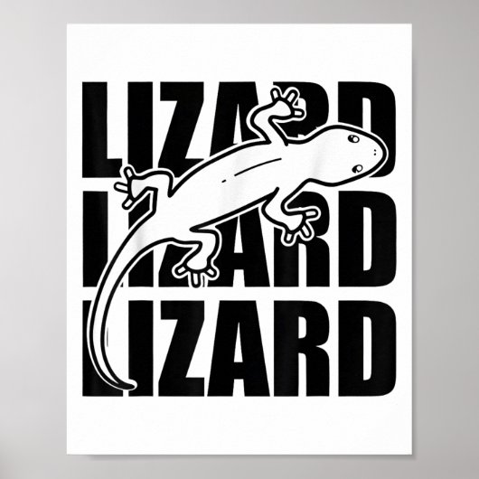 Poster Funny Weirdcore Lizard Lizard Mème Animal W (Devant)