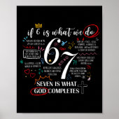 Poster Funny What God Completes 6 7 Meme Jesus Christian (Devant)