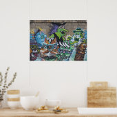 Poster Funny Wicked Green sorcière (Cuisine)