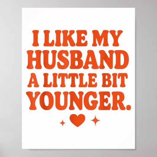 Poster Funny Wife Husband I Like My Husband A Little Bit (Devant)