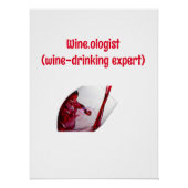 Poster Funny Wine Drinking Graphic (Devant)