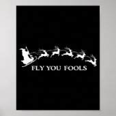 Poster Funny Witchy Wizard Fly You Fools Sleighing Christ (Devant)