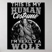 Poster Funny Wolf Design Human Costume I'm A Wolf (Devant)