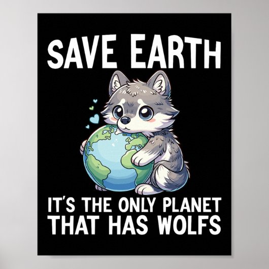 Poster Funny Wolfs Jour des terres 2025 Femmes écologiste (Devant)