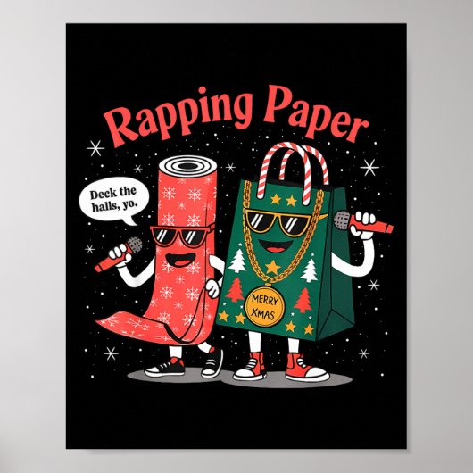 Poster Funny Wrapng Rapng Paper Wrap Music Rap Pj (Devant)