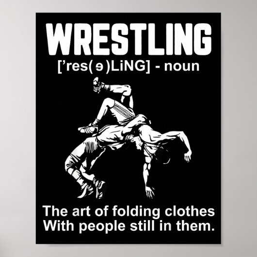 Poster Funny Wrestling Definition The Art Of Folding Clot (Devant)