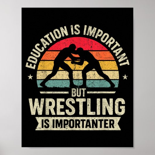 Poster Funny Wrestling Education Joke For Wrestler Men Ki (Devant)