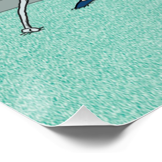 Poster Funny Wrinkly Shar-Pei Chien suspect de fer (Coin)