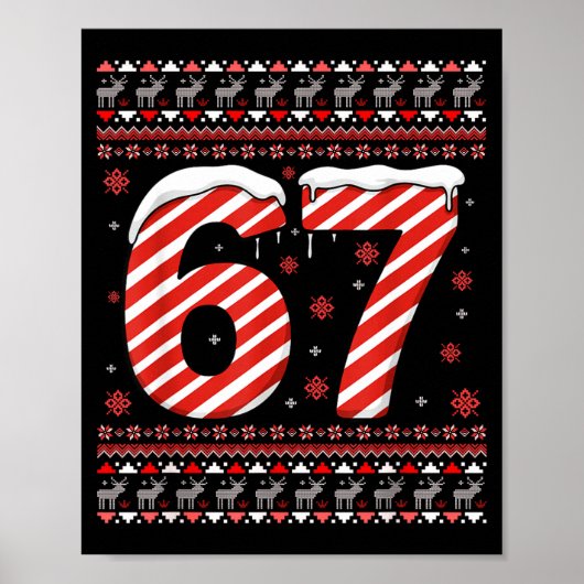 Poster Funny Xmas 67 Six Seven Meme Gen Alpha Slang Chris (Devant)