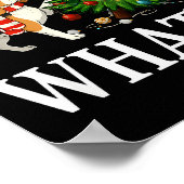 Poster Funny Xmas Beagle Pushing Christmas Tree Over Dog (Coin)