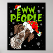 Poster Funny Xmas Ew People Gsp Dogs Lover Pajamas Men Wo (Devant)