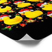 Poster Funny Xmas Lighting Santa Hat Rubber Duck Christma (Coin)