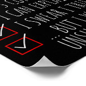 Poster Funny Xmas Nice Naughty List I Can Explain I Swear (Coin)