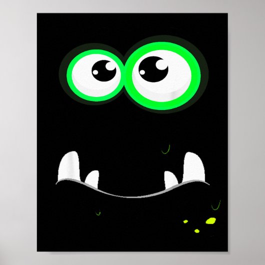 Poster Funny Y Monster Eyeball Face Easy Christma Costume (Devant)